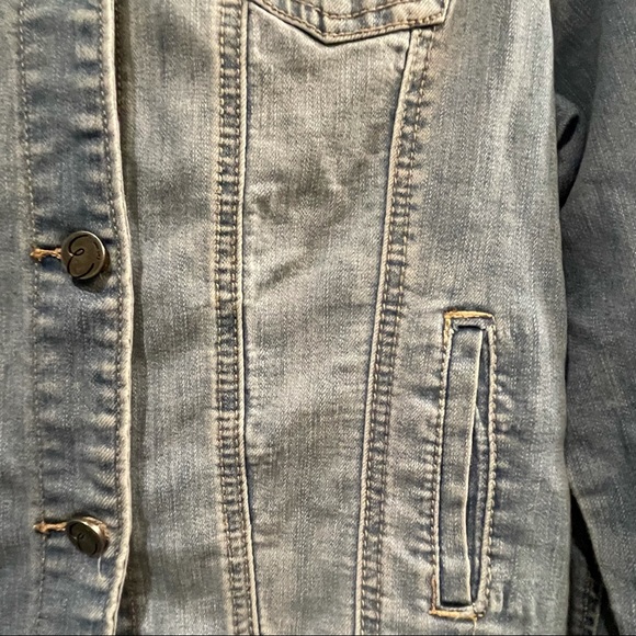 Small Blue Denim Jacket Earl Jeans w front pockets - Picture 6 of 9